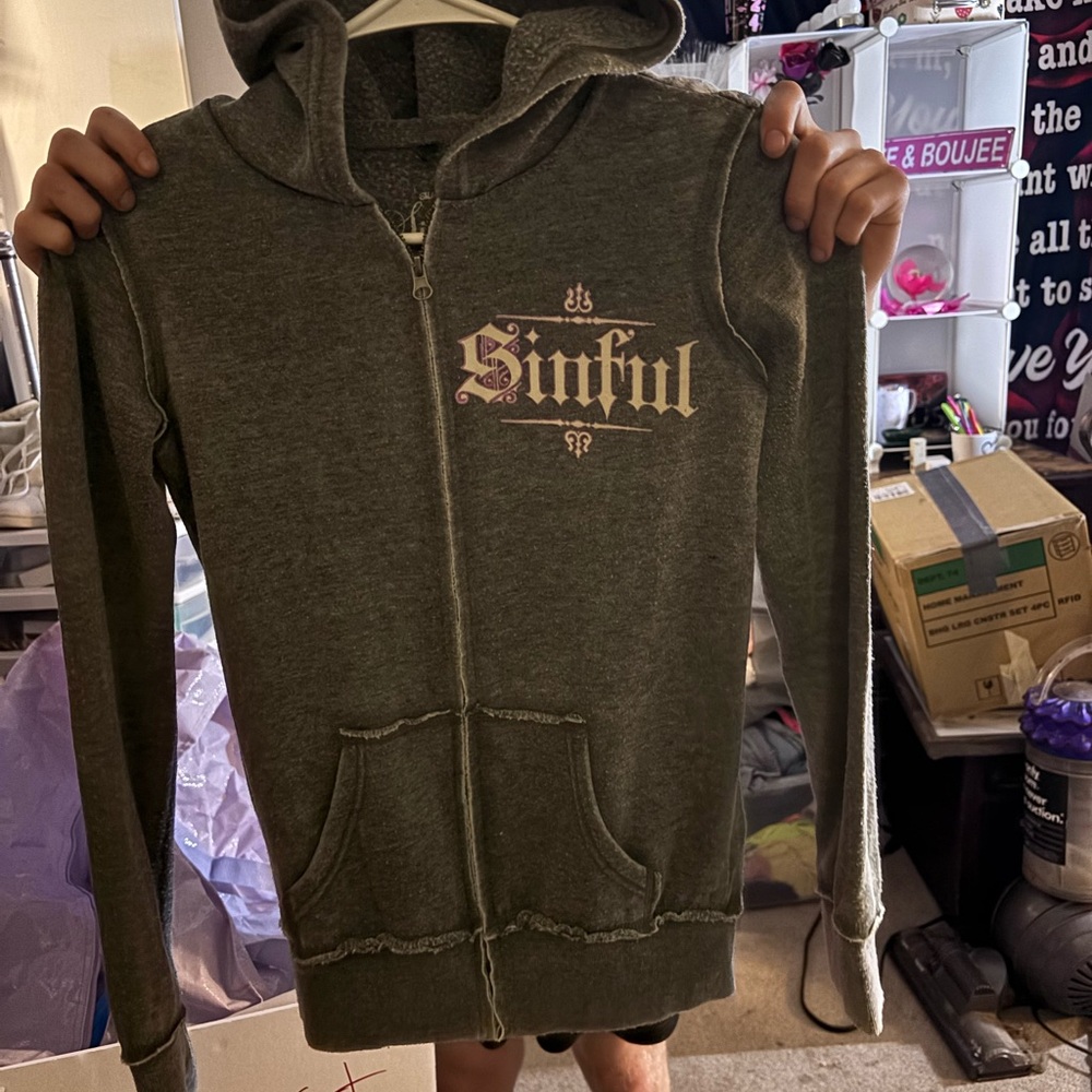 Affliction Sinful Gray Hoodie - Picture 7 of 7
